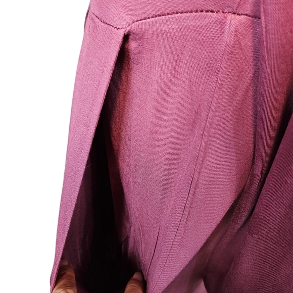 Auselily Raspberry Lightweight Long Sleeve Pleated Skirt Dress Size XL Women's - Picture 6 of 9